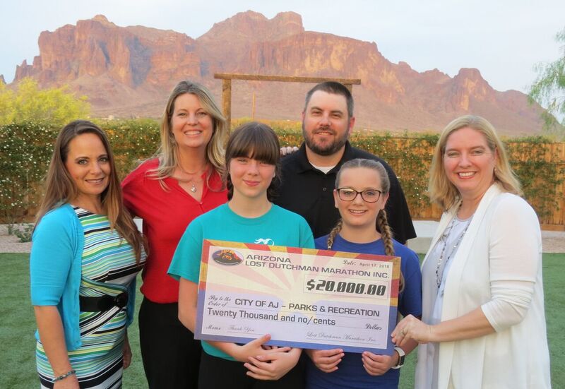 Lost Dutchman 2018 Donation to Apache Junction Parks and Rec