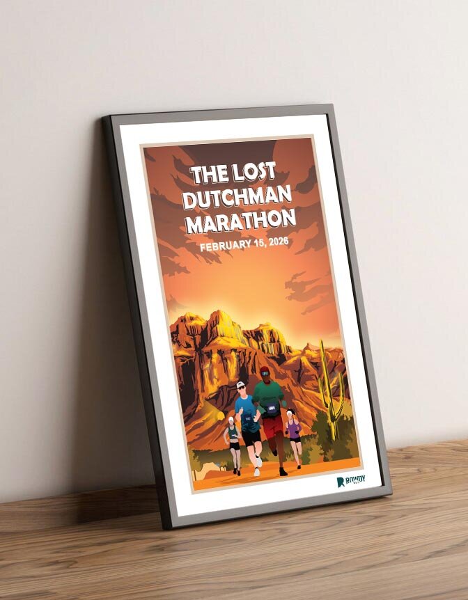 Lost Dutchman Marathon 2026 Official Finisher Award Poster